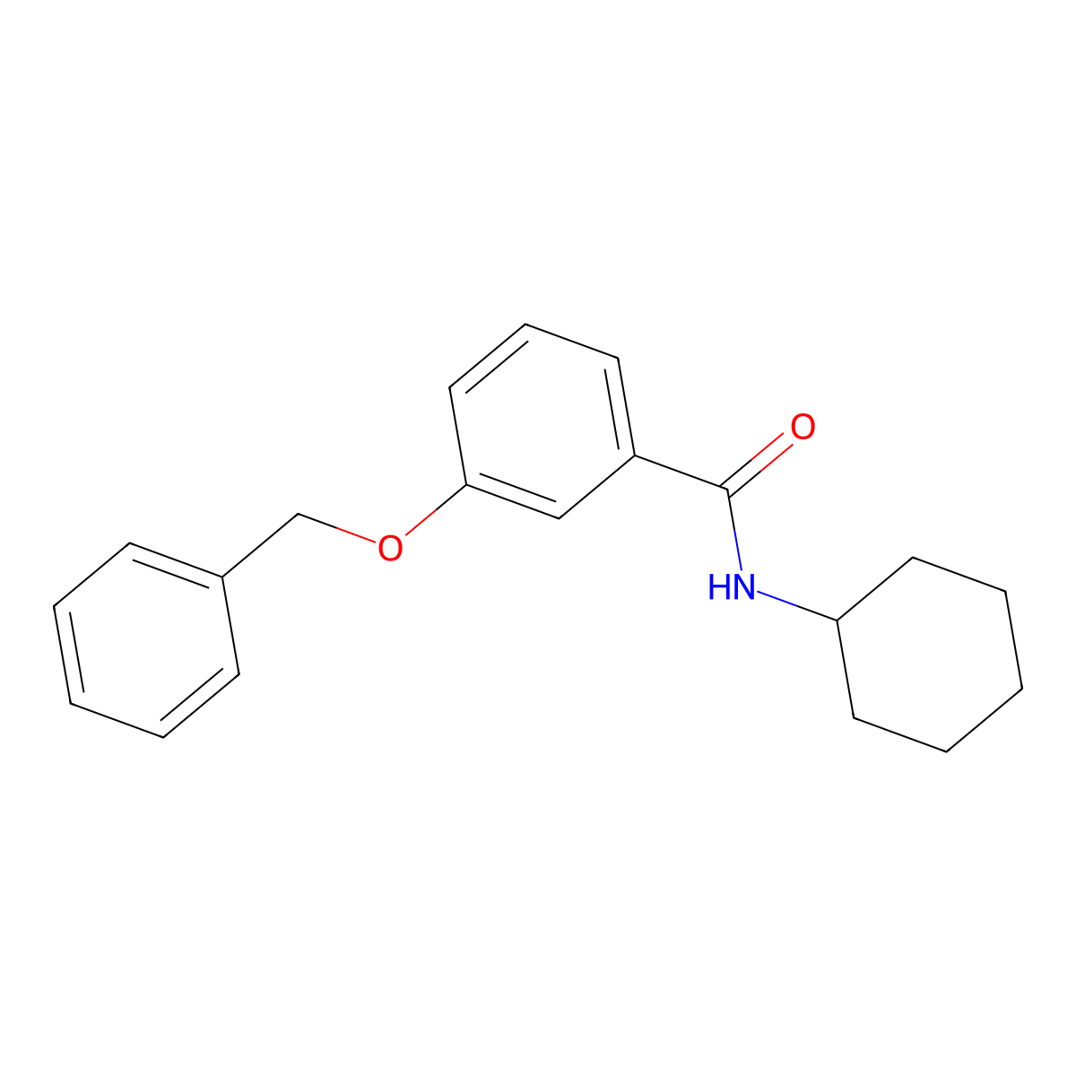3-(benzyloxy)-N-cyclohexylbenzamide molecular structure, CAS 836664-54-1