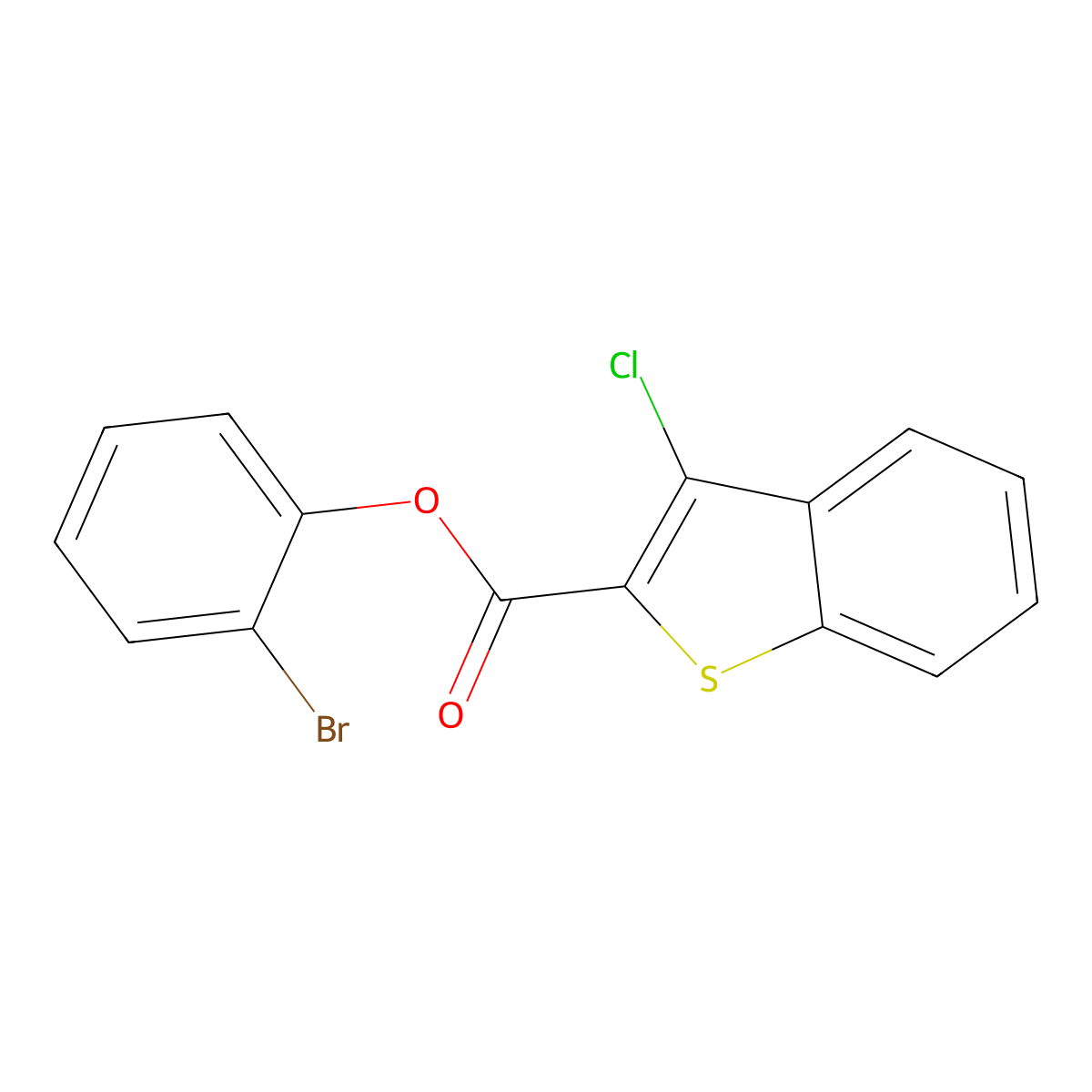 2-Bromophenyl 3-chlorobenzo[b]thiophene-2-carboxylate molecular structure, CAS 836665-00-0