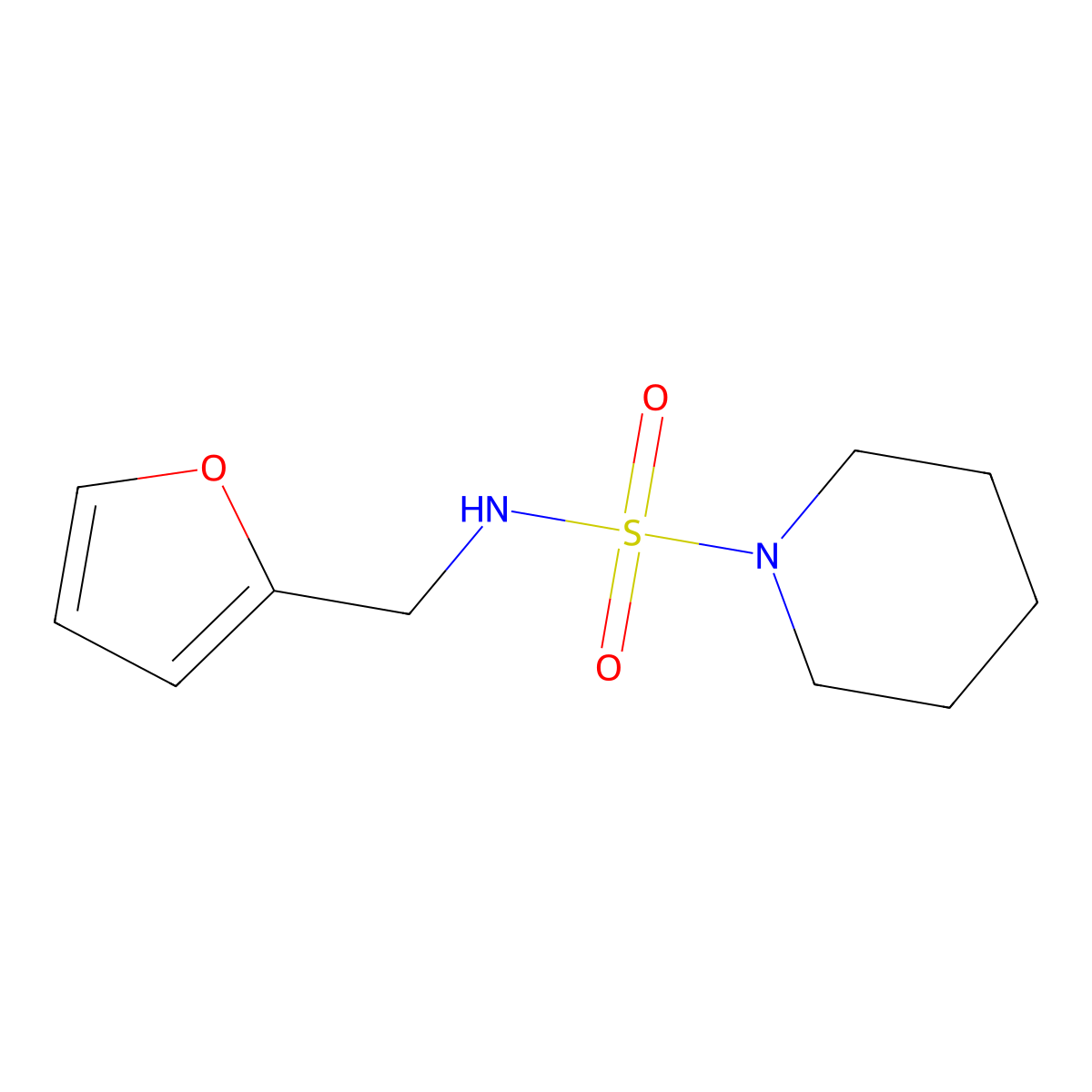 (2-Furylmethyl)(piperidylsulfonyl)amine molecular structure, CAS 836665-16-8