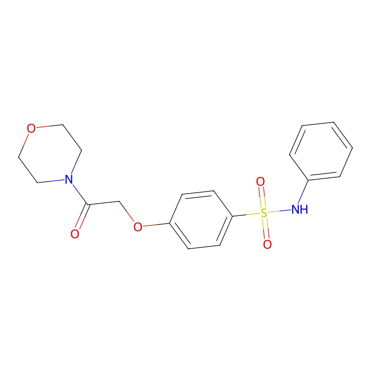 4-(2-morpholin-4-yl-2-oxoethoxy)-N-phenylbenzenesulfonamide molecular structure, CAS 836666-71-8