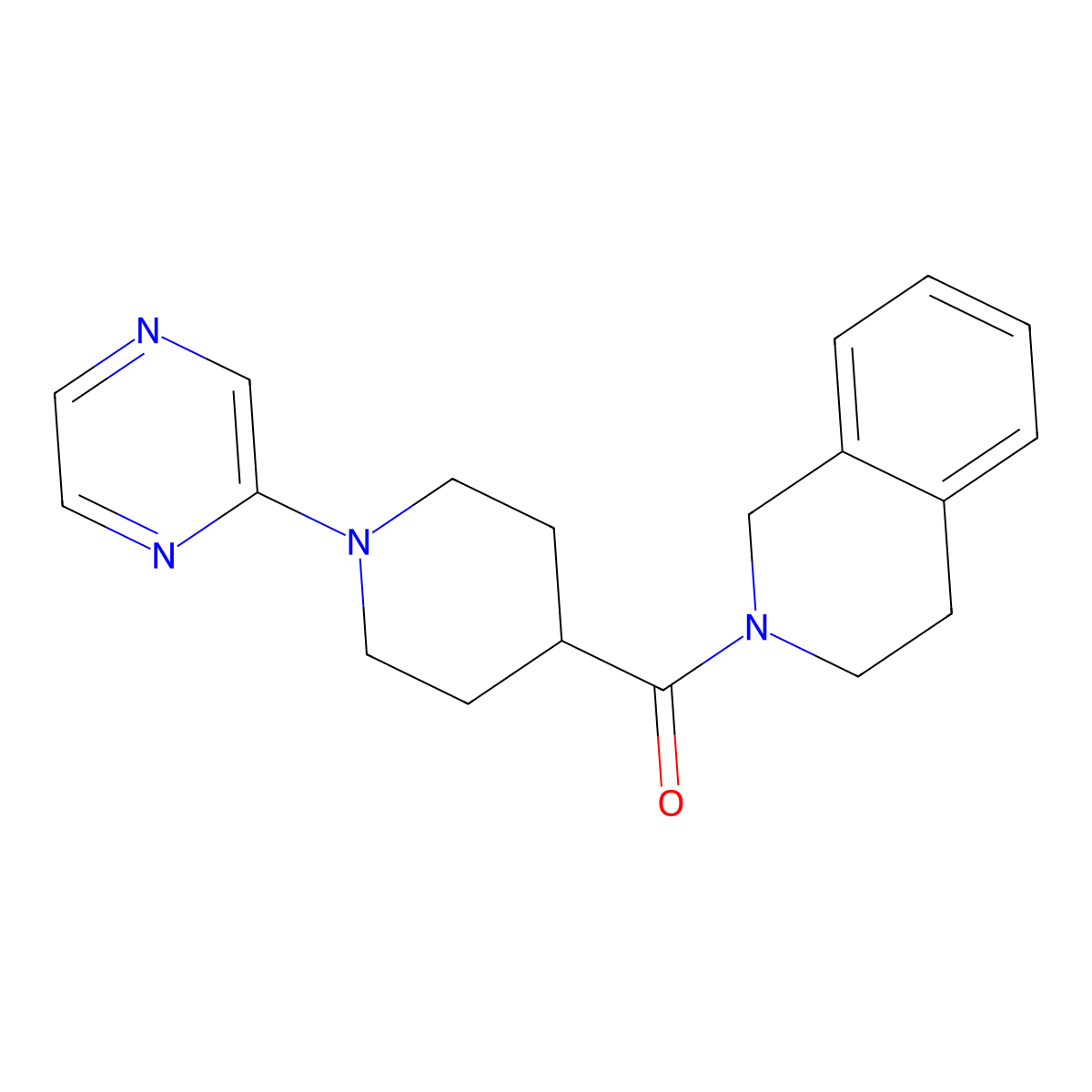 2-[1-(Pyrazin-2-yl)piperidine-4-carbonyl]-1,2,3,4-tetrahydroisoquinoline molecular structure, CAS 836689-30-6