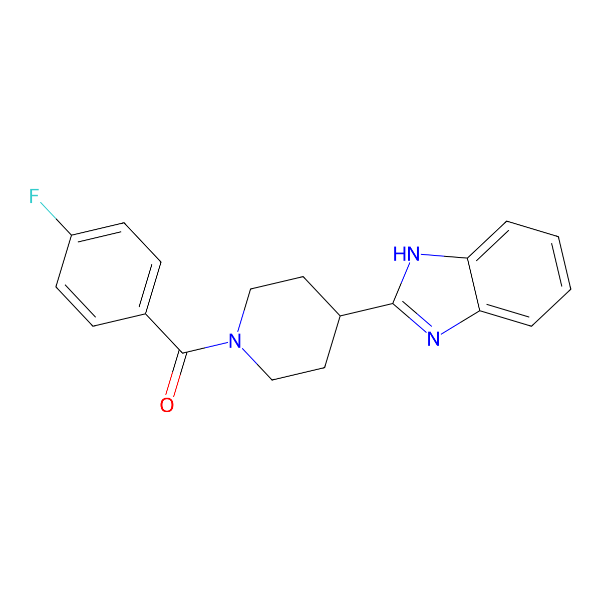 (4-(1H-benzo[d]imidazol-2-yl)piperidin-1-yl)(4-fluorophenyl)methanone molecular structure, CAS 836691-22-6