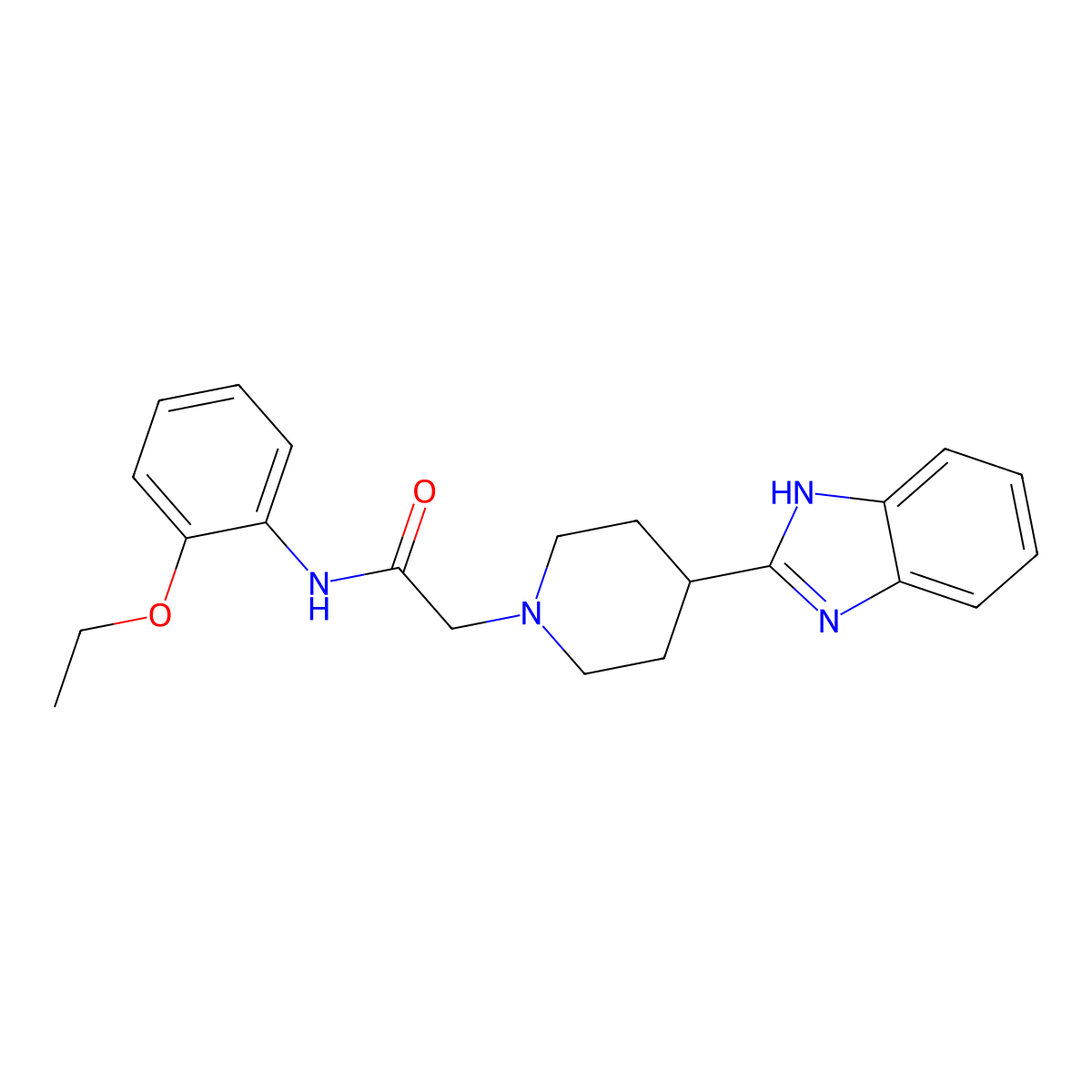 2-[4-(1H-benzimidazol-2-yl)piperidin-1-yl]-N-(2-ethoxyphenyl)acetamide molecular structure, CAS 836691-33-9