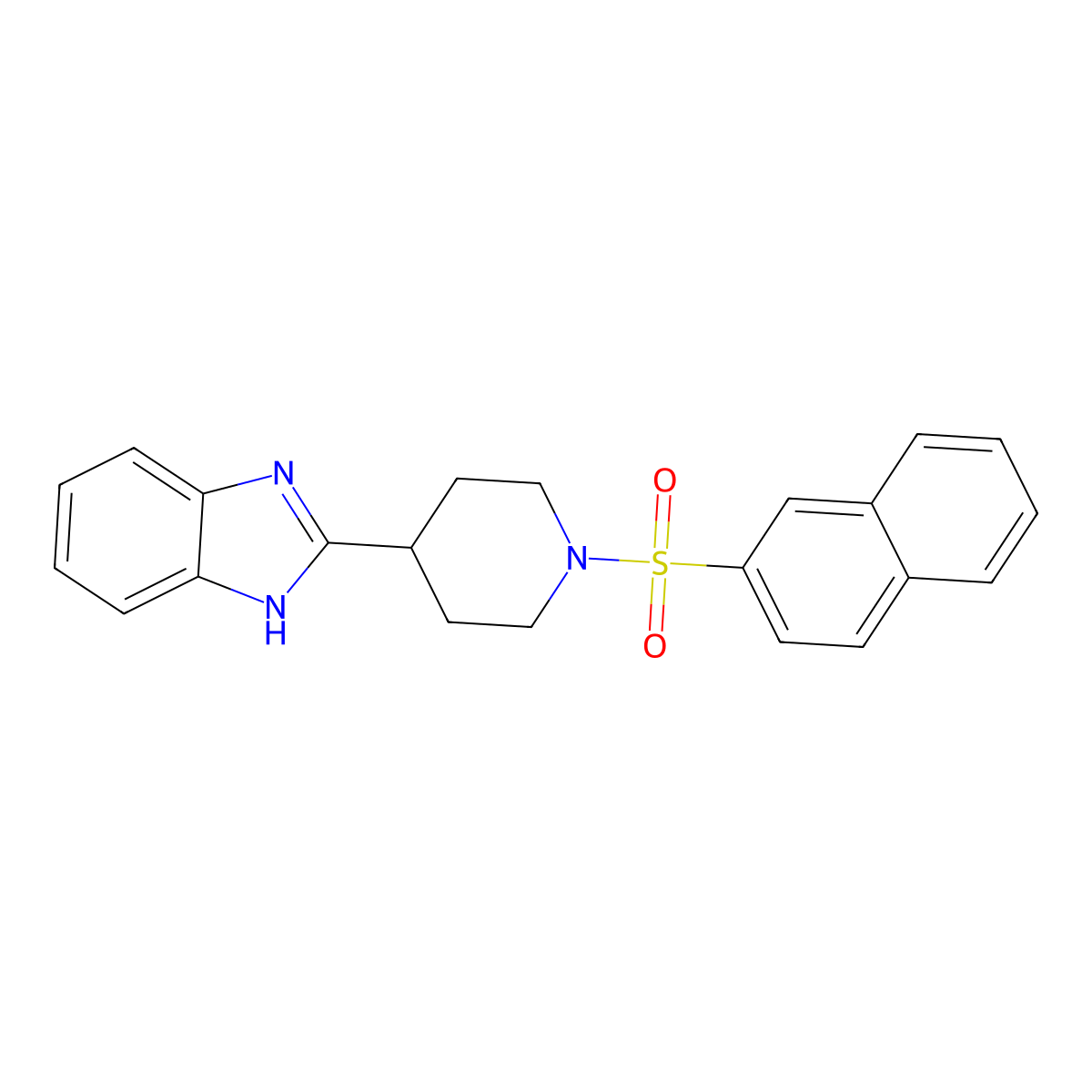 2-(1-naphthalen-2-ylsulfonylpiperidin-4-yl)-1H-benzimidazole molecular structure, CAS 836691-81-7