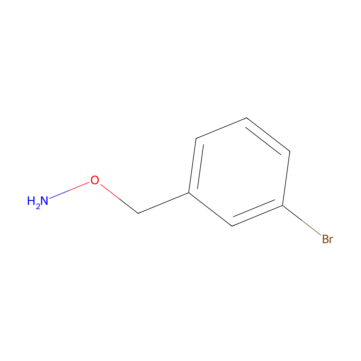 O-[(3-bromophenyl)methyl]hydroxylamine molecular structure, CAS 83670-46-6