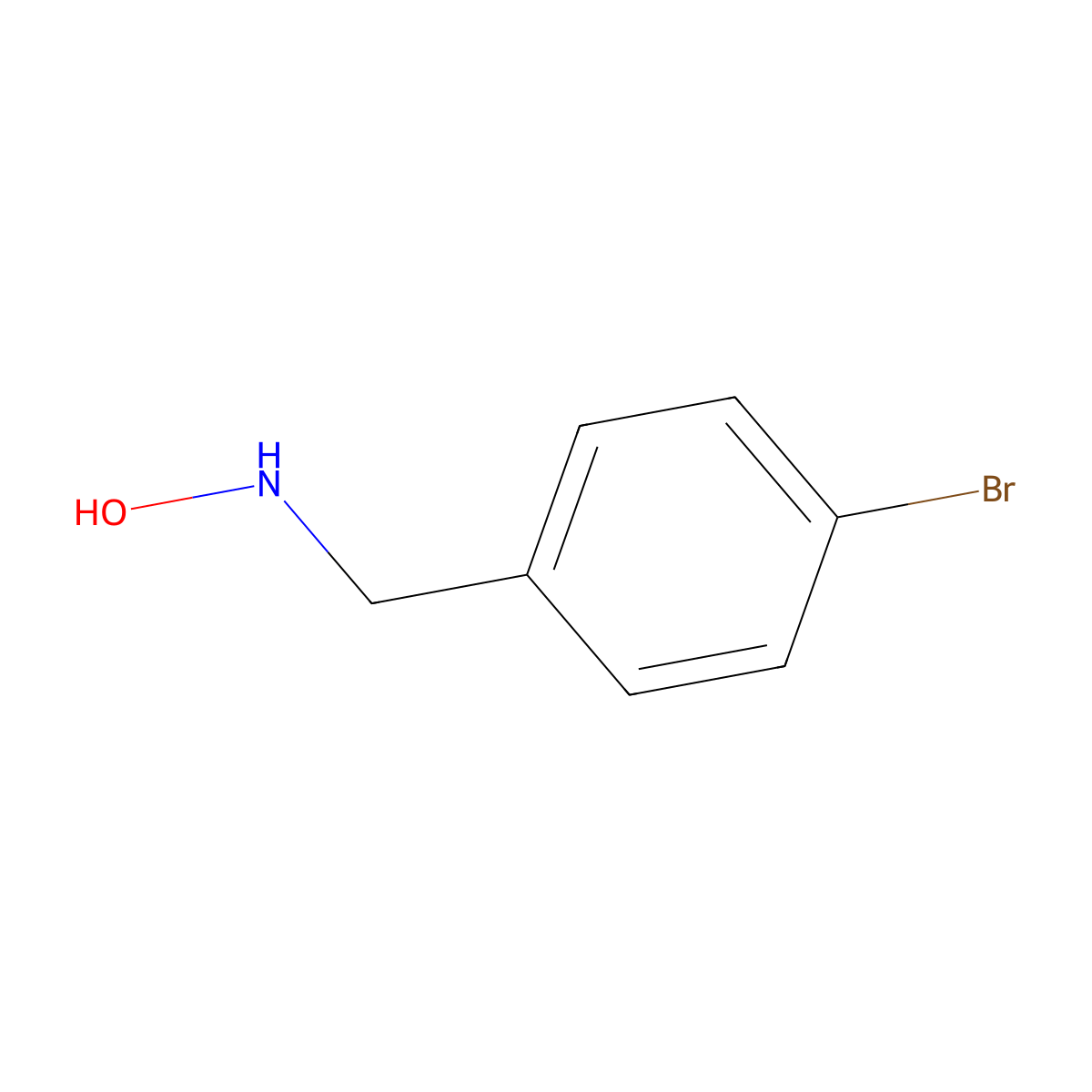 N-(4-bromo-benzyl)-hydroxylamine molecular structure, CAS 83670-49-9