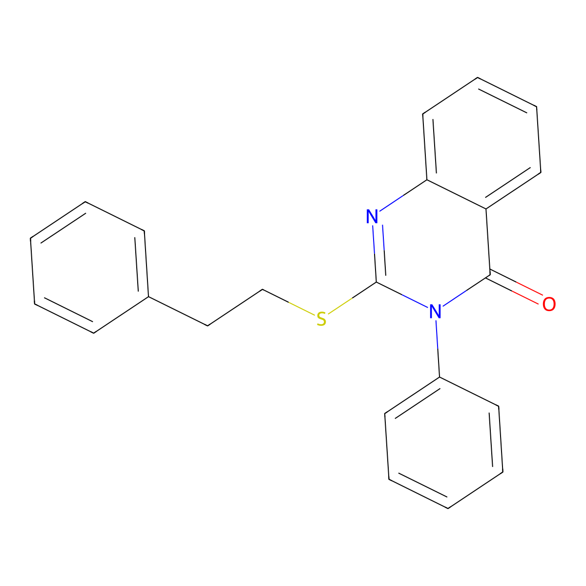 3-phenyl-2-[(2-phenylethyl)sulfanyl]-4(3H)-quinazolinone molecular structure, CAS 83671-68-5