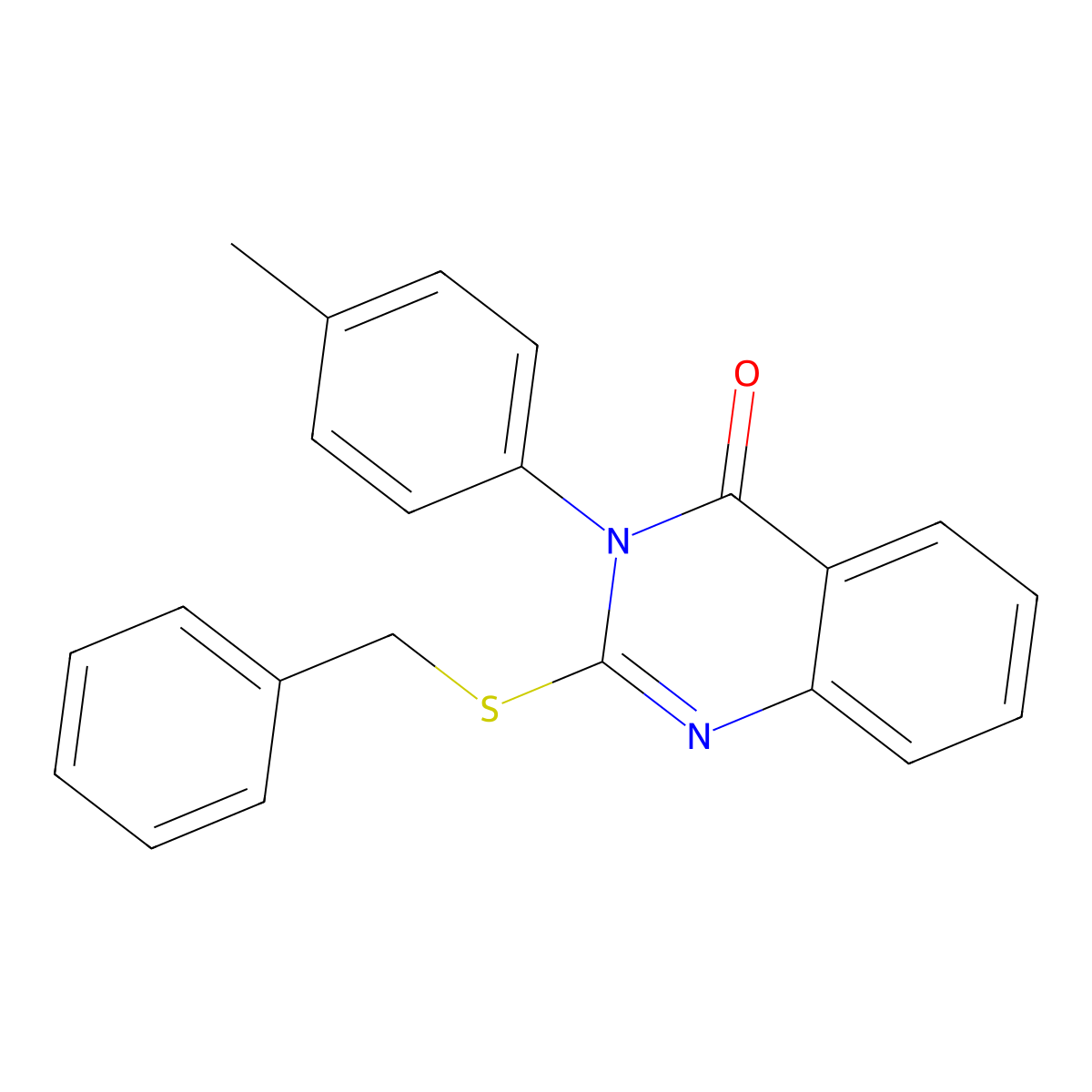 2-(benzylsulfanyl)-3-(4-methylphenyl)-4(3H)-quinazolinone molecular structure, CAS 83671-77-6