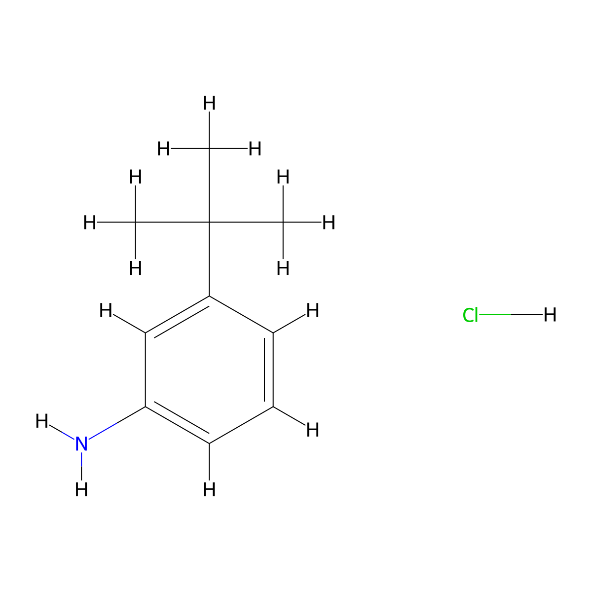 3-(tert-Butyl)aniline hydrochloride molecular structure, CAS 83672-23-5