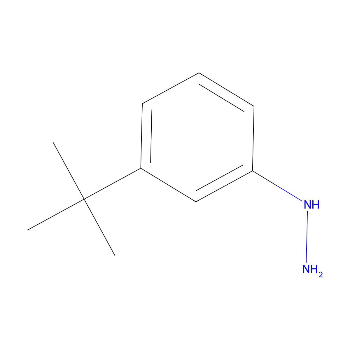 (3-Tert-butylphenyl)hydrazine molecular structure, CAS 83672-24-6