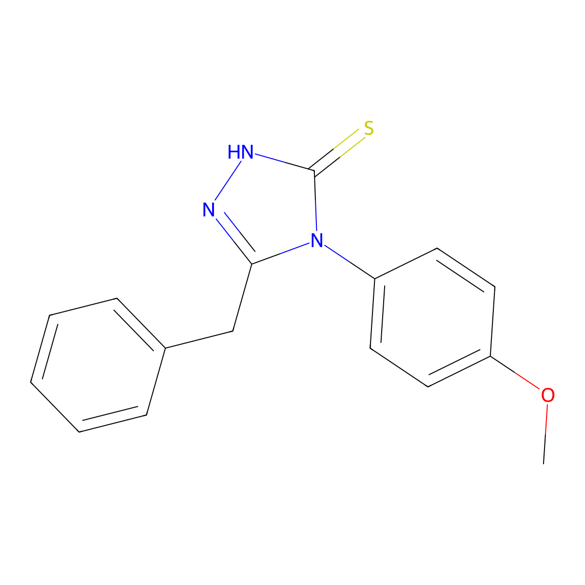 5-benzyl-4-(4-methoxyphenyl)-4H-1,2,4-triazole-3-thiol molecular structure, CAS 83673-58-9