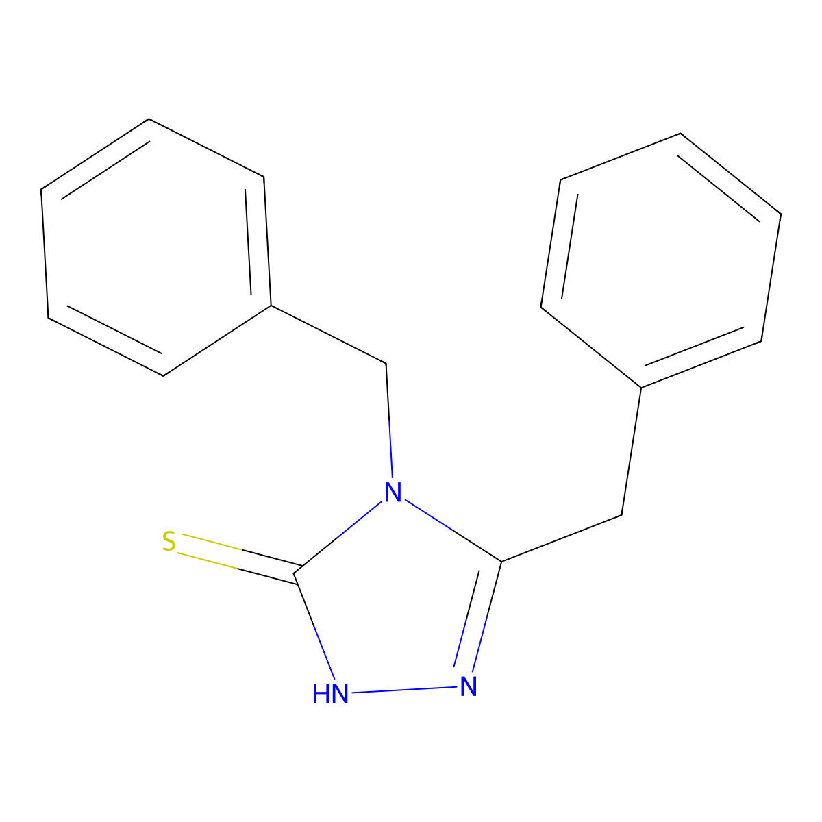 4,5-Dibenzyl-4H-1,2,4-triazole-3-thiol molecular structure, CAS 83673-68-1