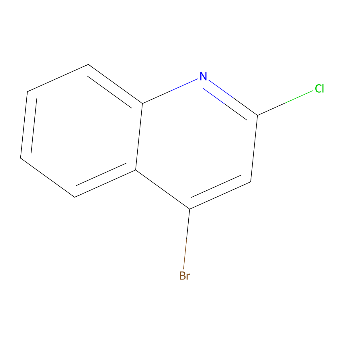 4-Bromo-2-chloroquinoline molecular structure, CAS 83674-64-0