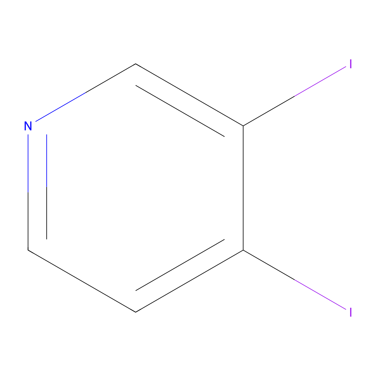 3,4-Diiodopyridine molecular structure, CAS 83674-72-0