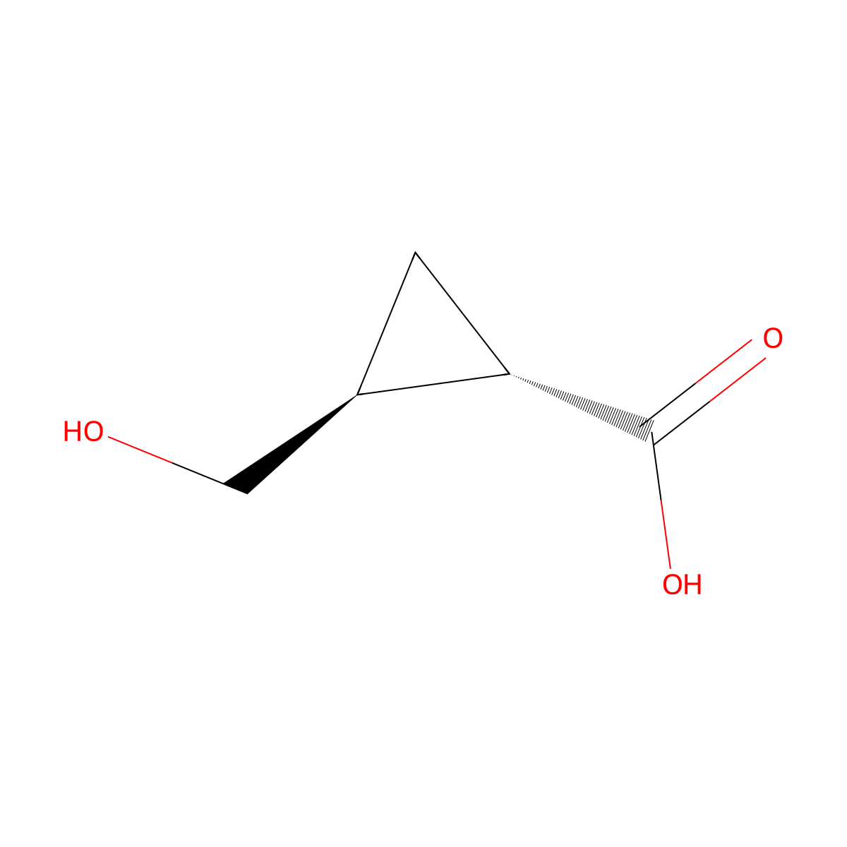 (1S,2S)-2-(Hydroxymethyl)cyclopropanecarboxylic acid molecular structure, CAS 83680-85-7