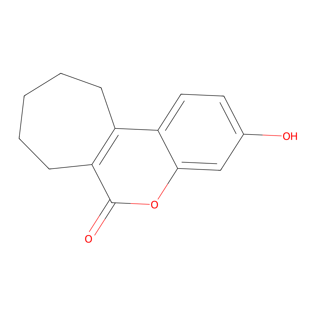 3-hydroxy-8,9,10,11-tetrahydrocyclohepta[c]chromen-6(7H)-one molecular structure, CAS 83688-44-2