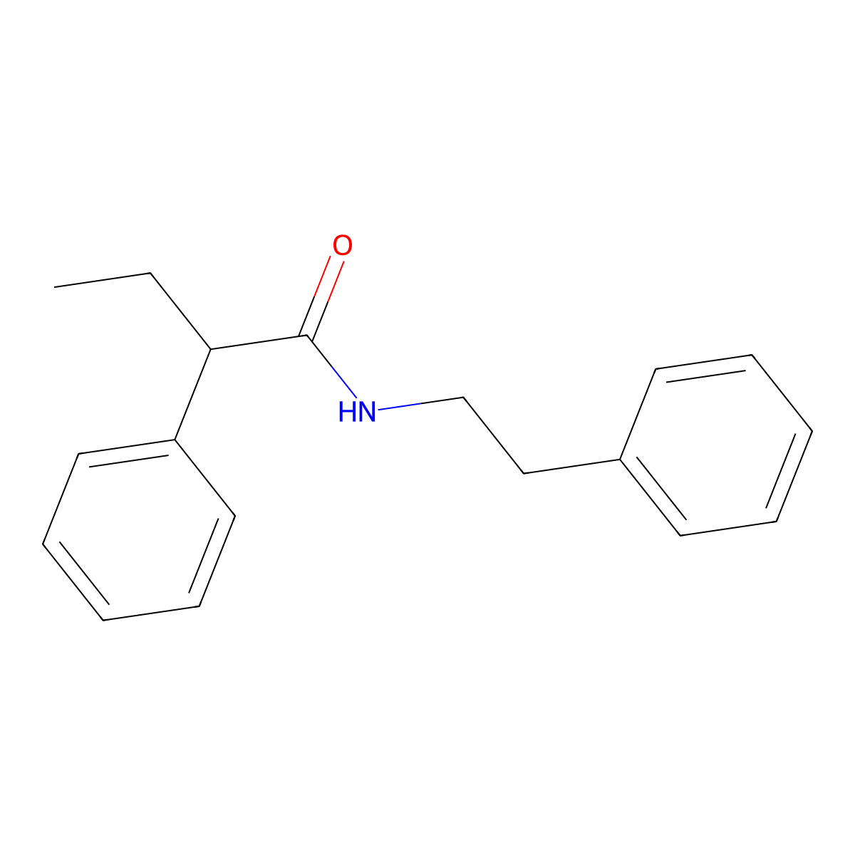 2-phenyl-N-(2-phenylethyl)butanamide molecular structure, CAS 83697-63-6