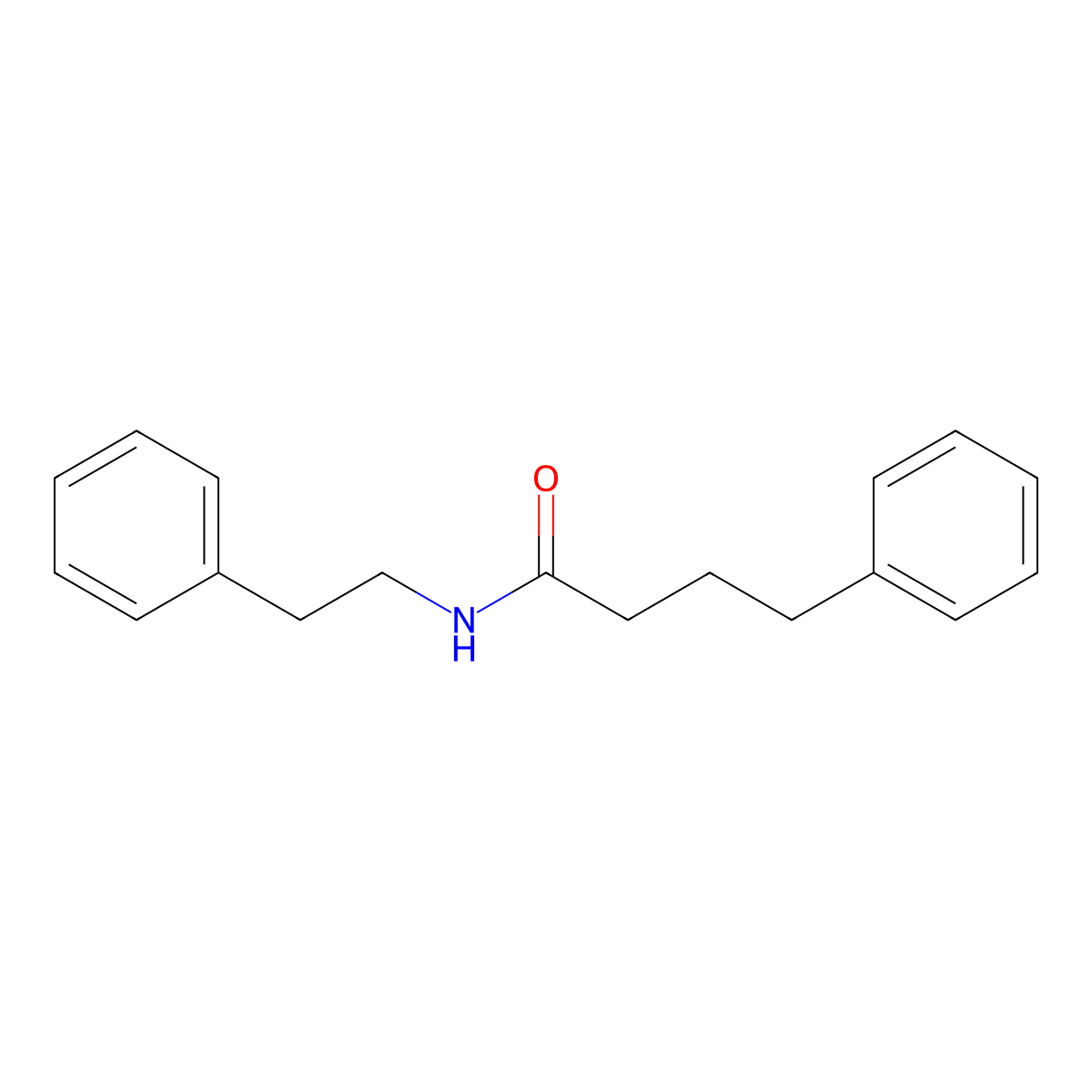 4-phenyl-N-(2-phenylethyl)butanamide molecular structure, CAS 83697-66-9