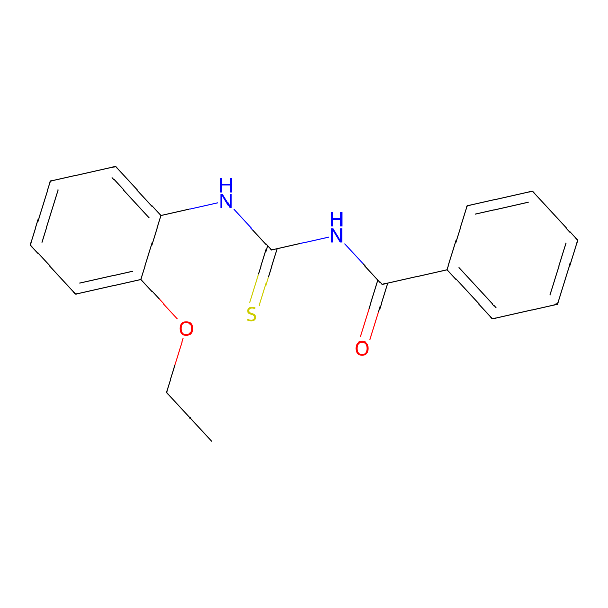 N-[(2-ethoxyphenyl)carbamothioyl]benzamide molecular structure, CAS 83697-74-9