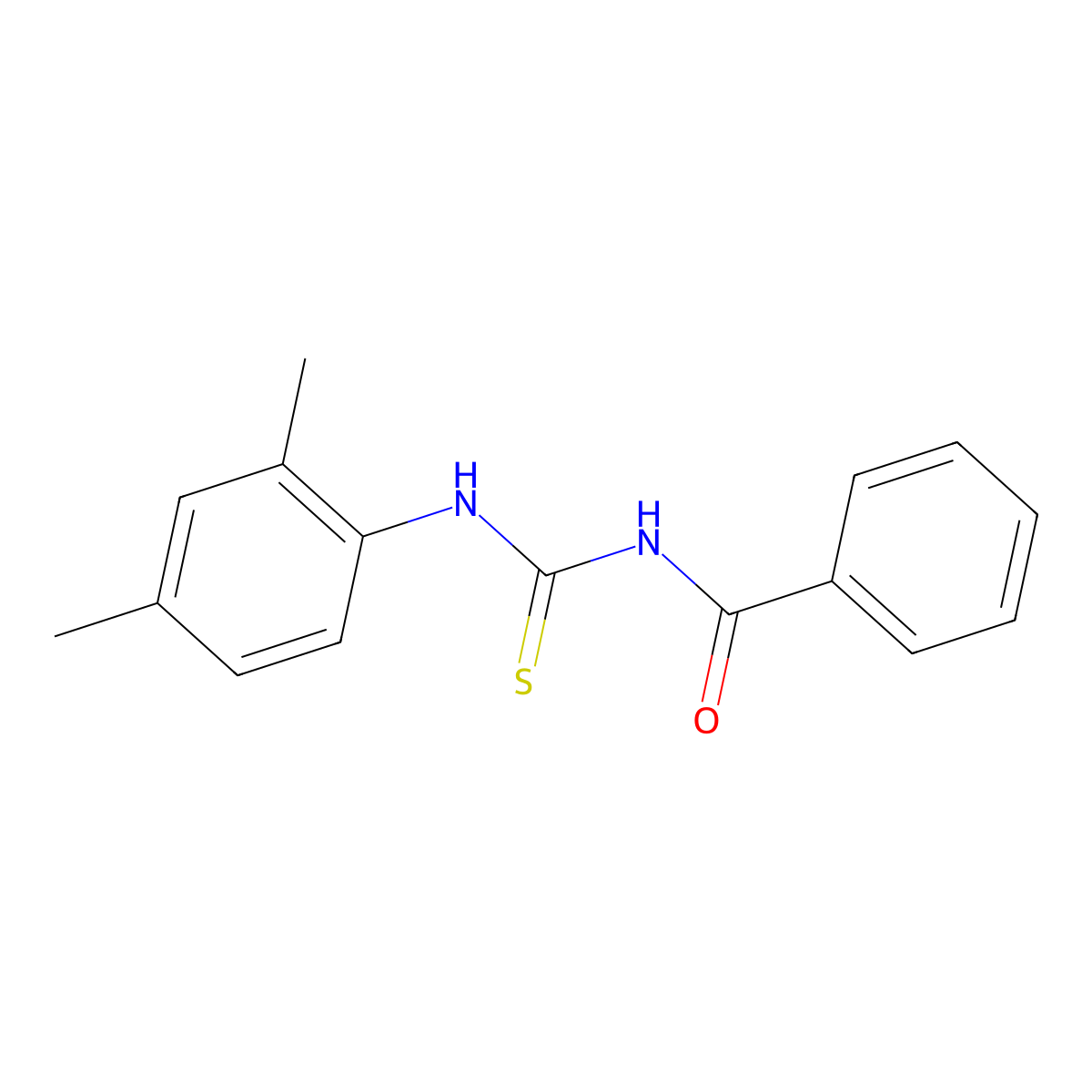 N-[(2,4-dimethylphenyl)carbamothioyl]benzamide molecular structure, CAS 83697-77-2