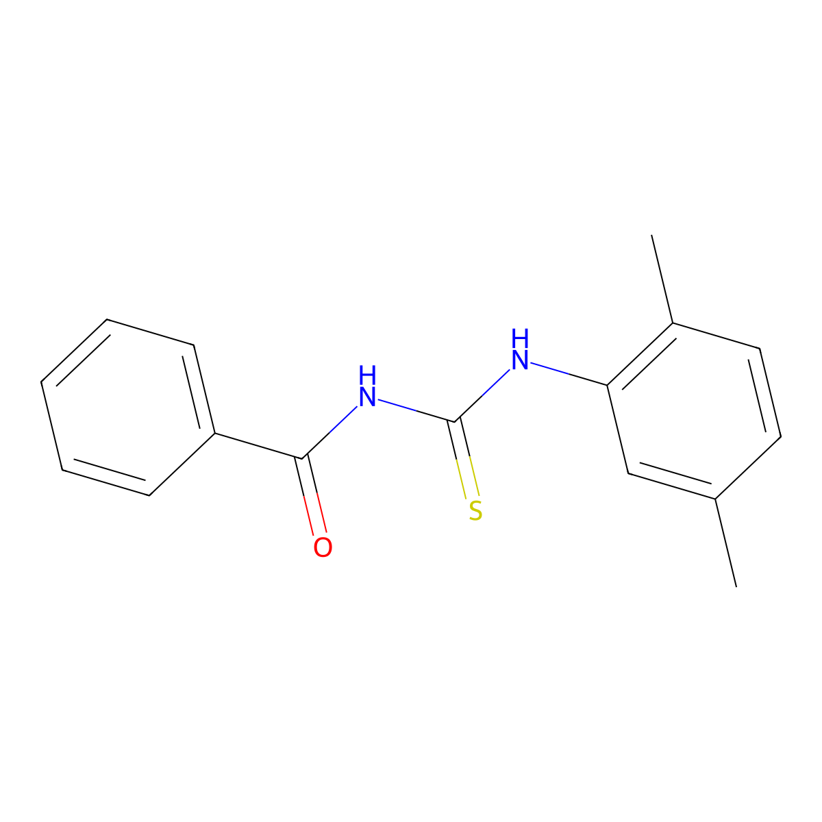 N-[(2,5-dimethylphenyl)carbamothioyl]benzamide molecular structure, CAS 83697-78-3
