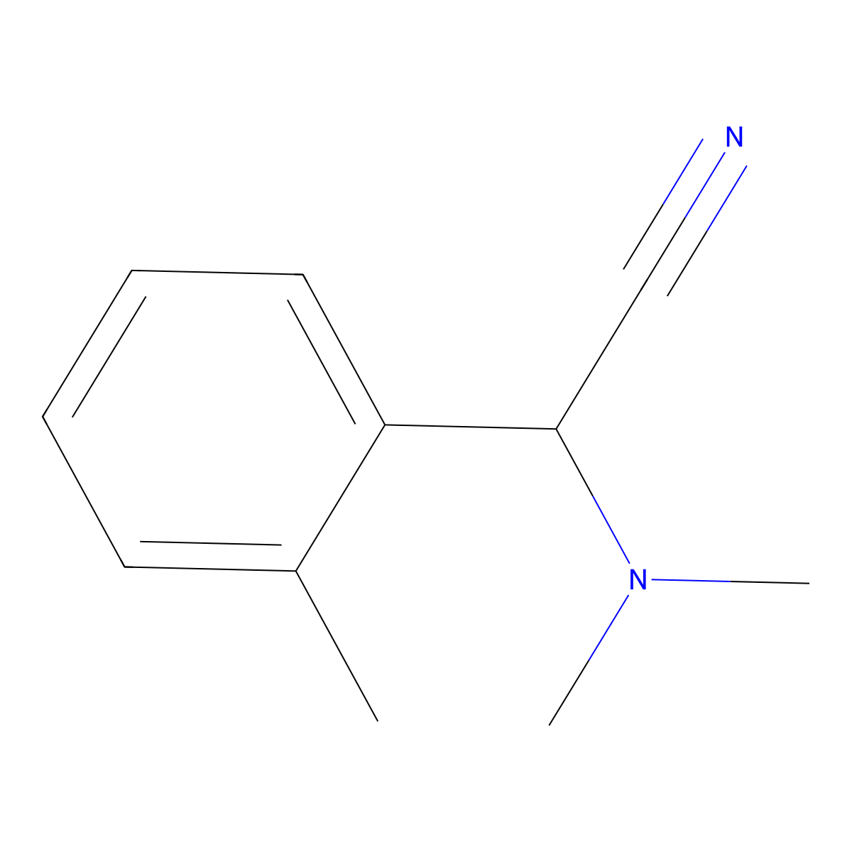 2-(Dimethylamino)-2-(2-methylphenyl)acetonitrile molecular structure, CAS 83699-33-6