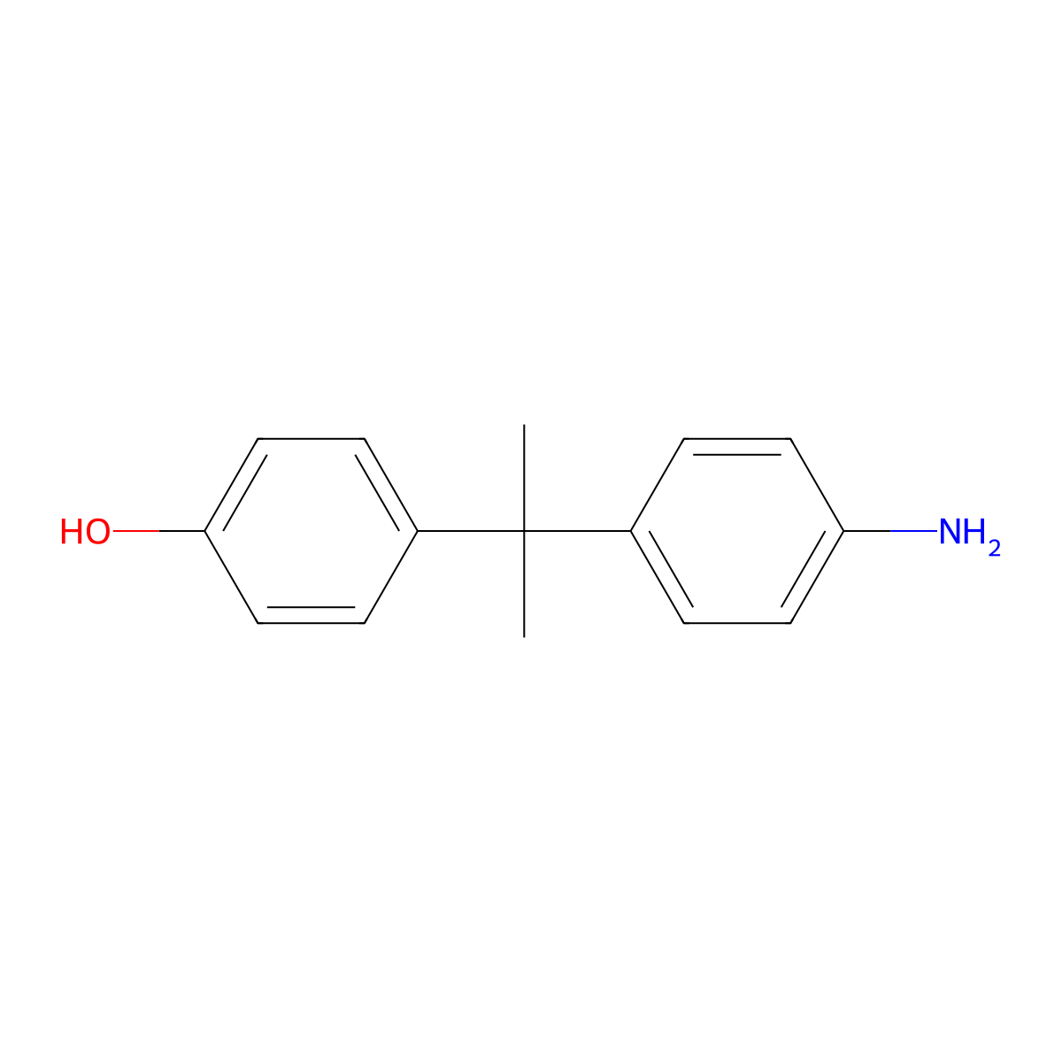 Phenol, 4-[1-(4-aminophenyl)-1-methylethyl]- molecular structure, CAS 837-11-6