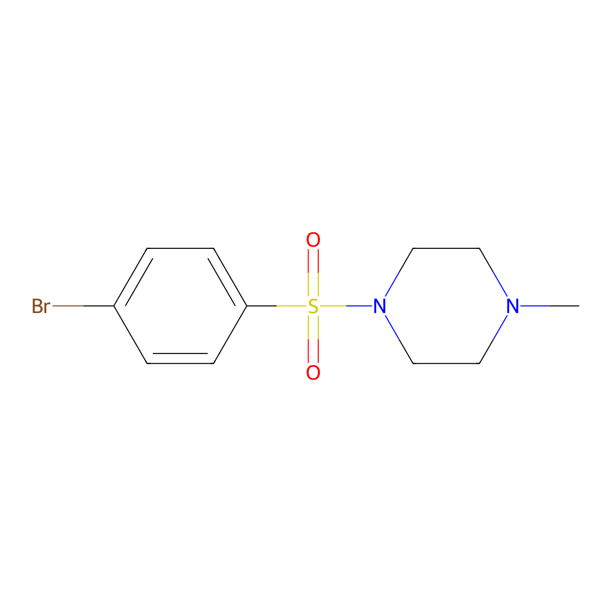 1-(4-Bromophenylsulfonyl)-4-methylpiperazine molecular structure, CAS 837-12-7
