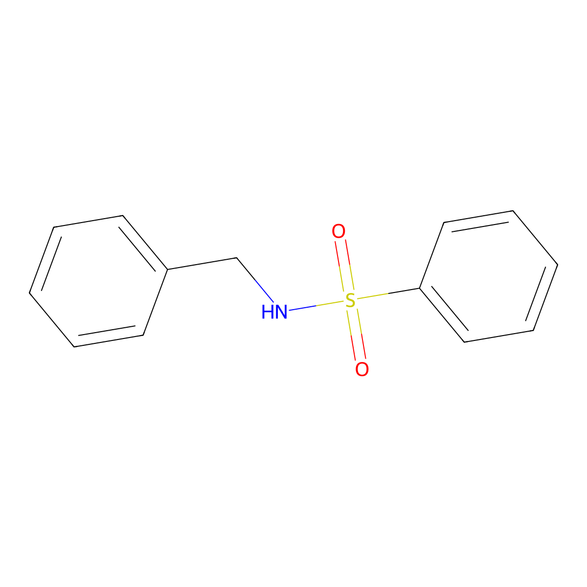 Benzenesulfonamide, N-benzyl- molecular structure, CAS 837-18-3