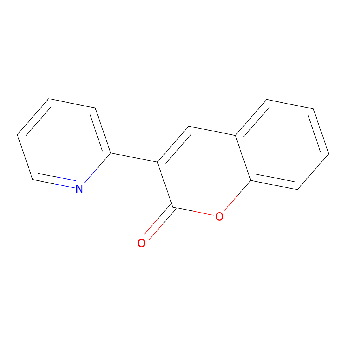 3-(Pyridin-2-yl)-2H-chromen-2-one molecular structure, CAS 837-97-8