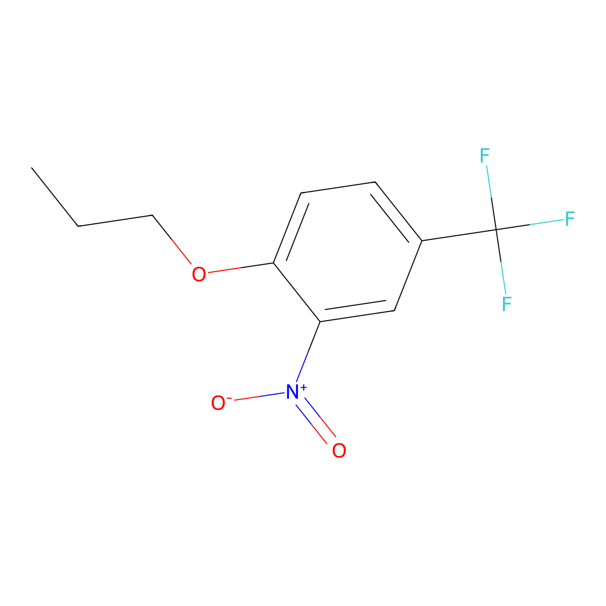 2-Nitro-1-propoxy-4-(trifluoromethyl)benzene molecular structure, CAS 837-99-0