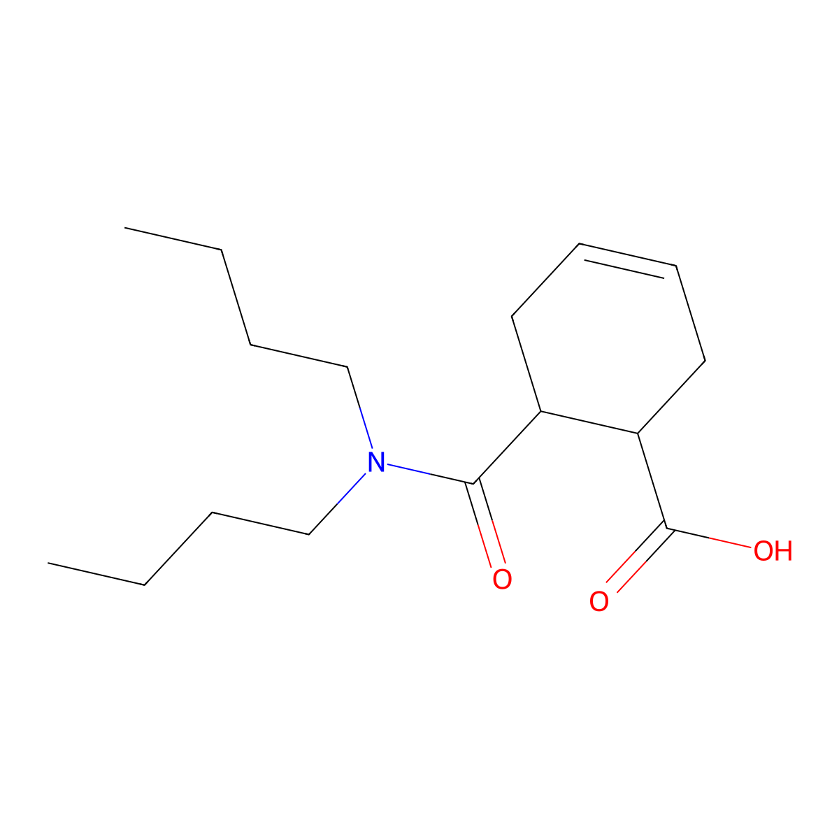 6-[(Dibutylamino)carbonyl]-3-cyclohexene-1-carboxylic acid molecular structure, CAS 83701-51-3