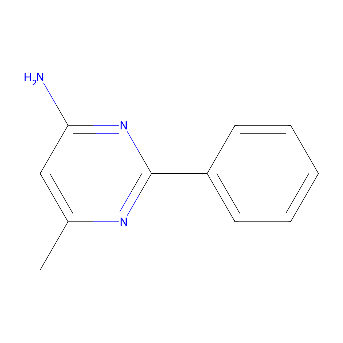 6-Methyl-2-phenylpyrimidin-4-amine molecular structure, CAS 83702-18-5