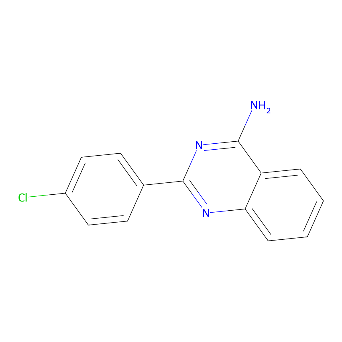 2-(4-Chlorophenyl)-4-quinazolinamine molecular structure, CAS 83702-21-0