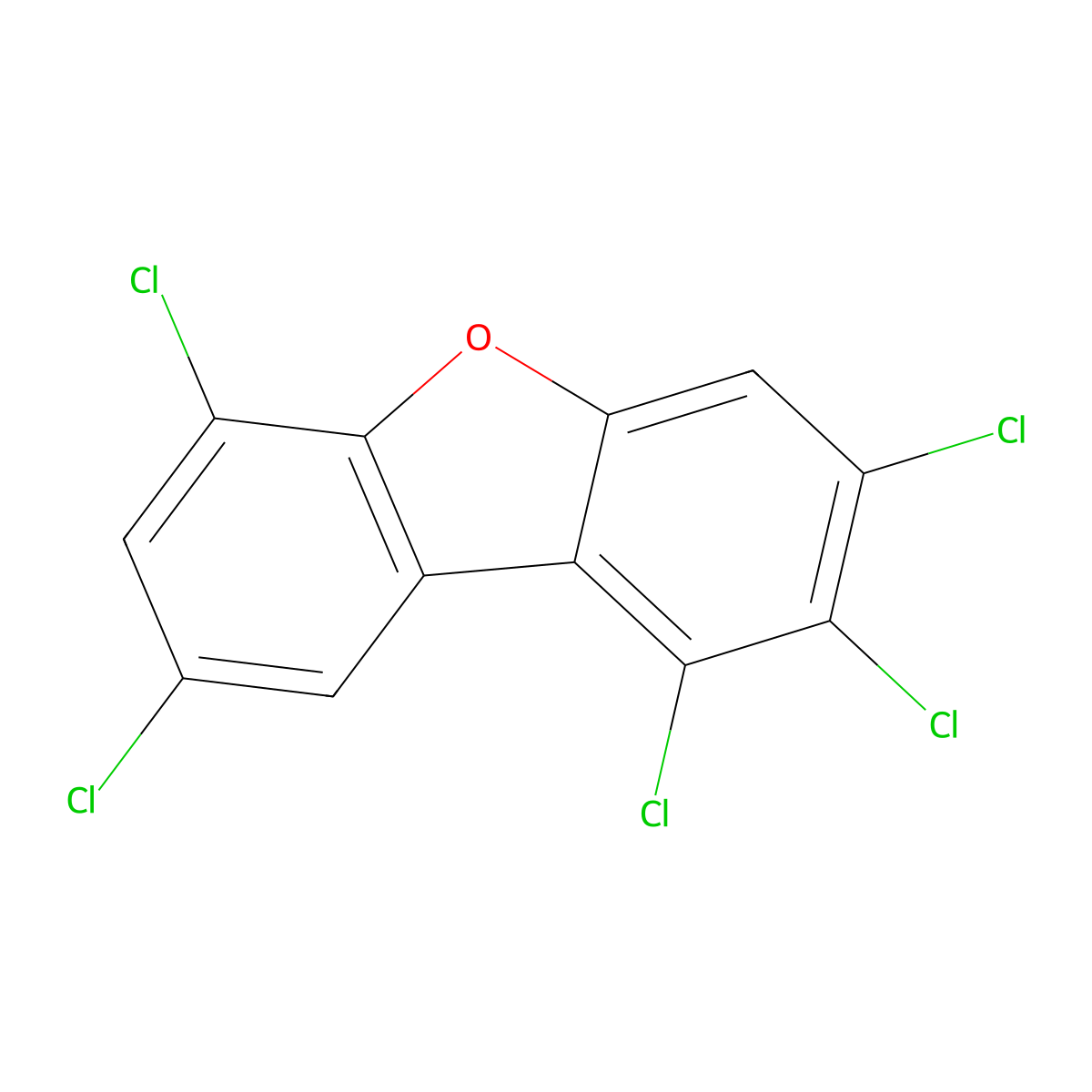 1,2,3,6,8-Pentachlorodibenzofuran molecular structure, CAS 83704-51-2