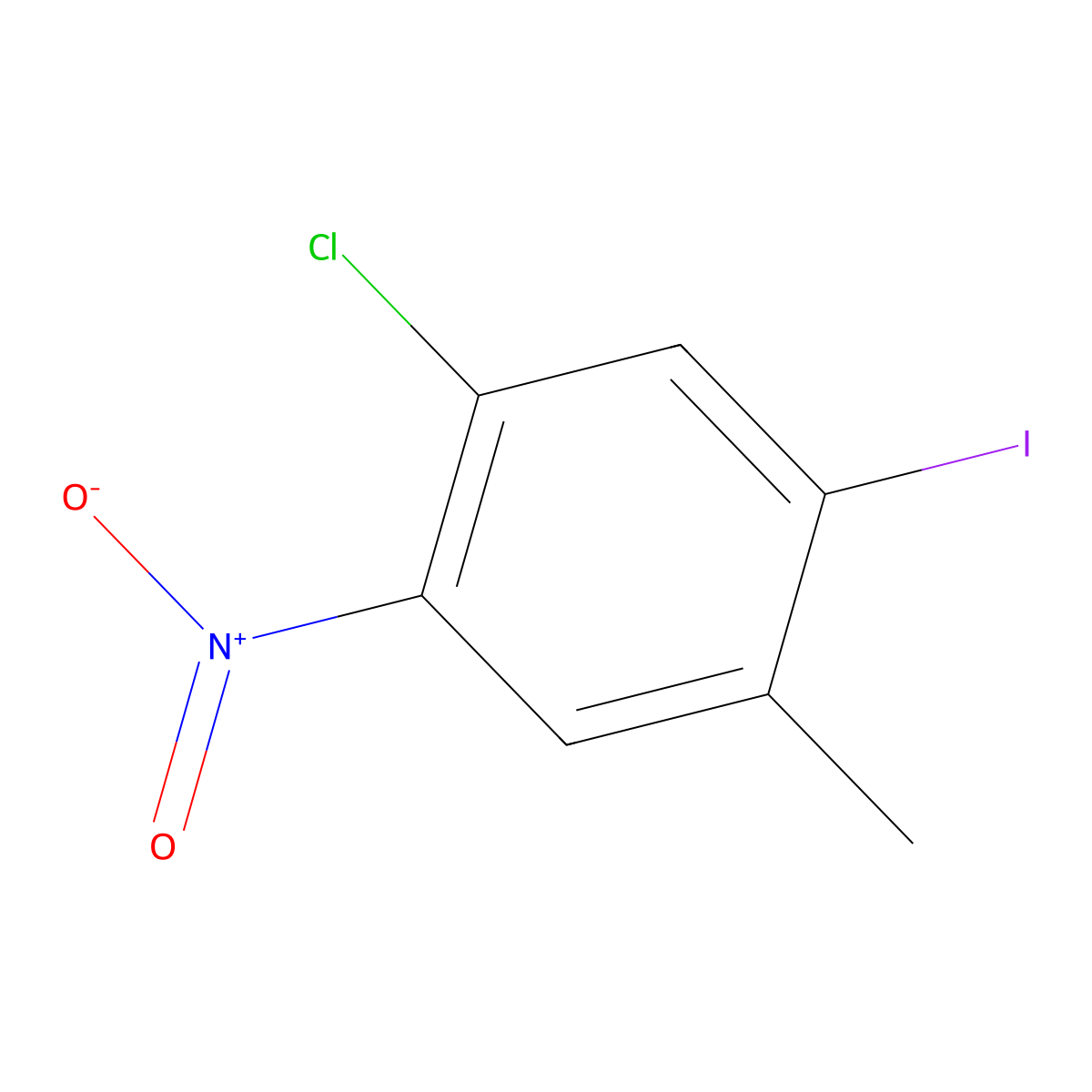 4-Chloro-6-iodo-3-nitrotoluene molecular structure, CAS 83706-53-0