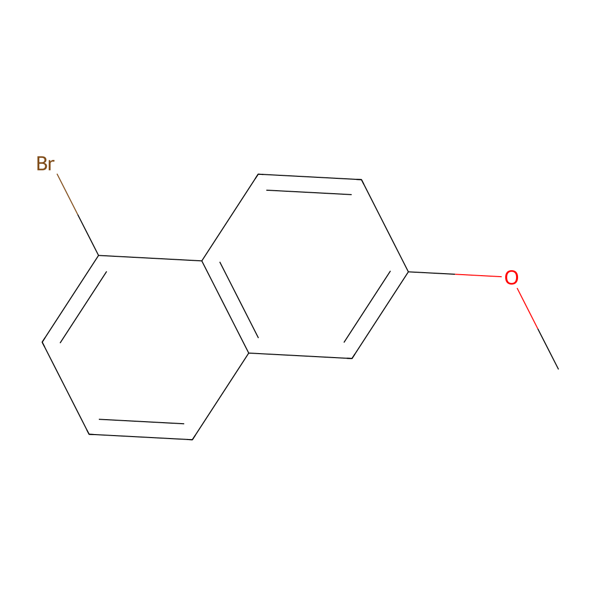 1-Bromo-6-methoxynaphthalene molecular structure, CAS 83710-62-7