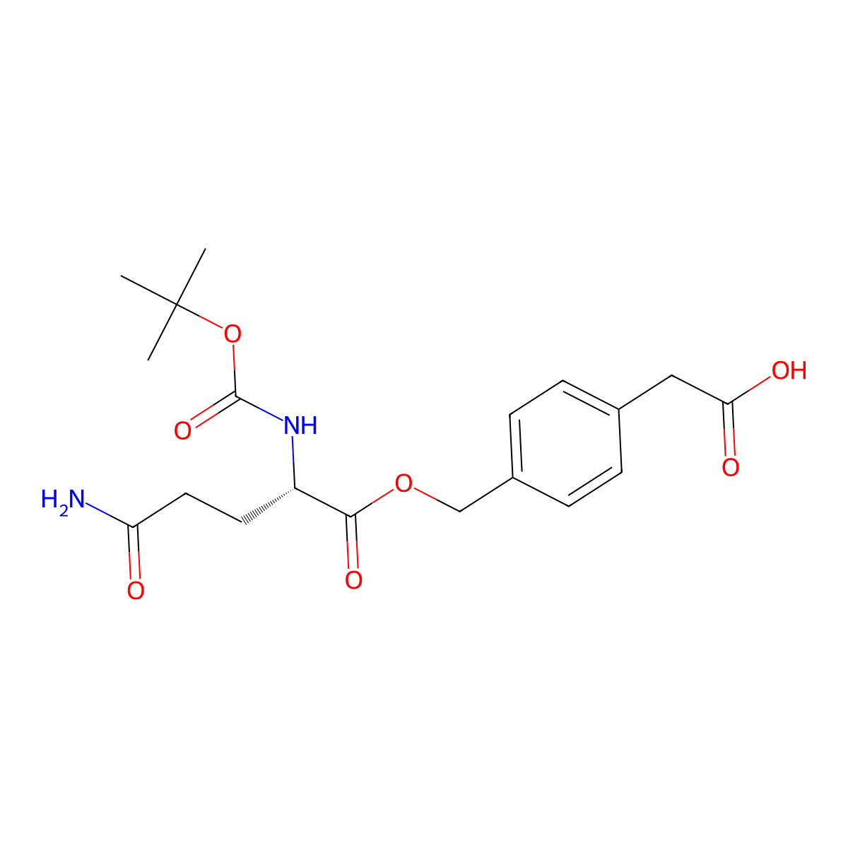 Boc-L-Gln-O-CH2-Ph-CH2-COOH molecular structure, CAS 83714-72-1