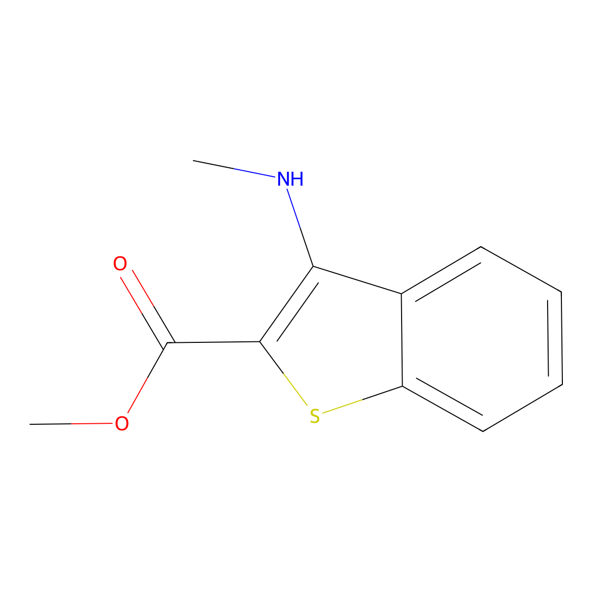 Methyl 3-(methylamino)benzo[b]thiophene-2-carboxylate molecular structure, CAS 83716-04-5