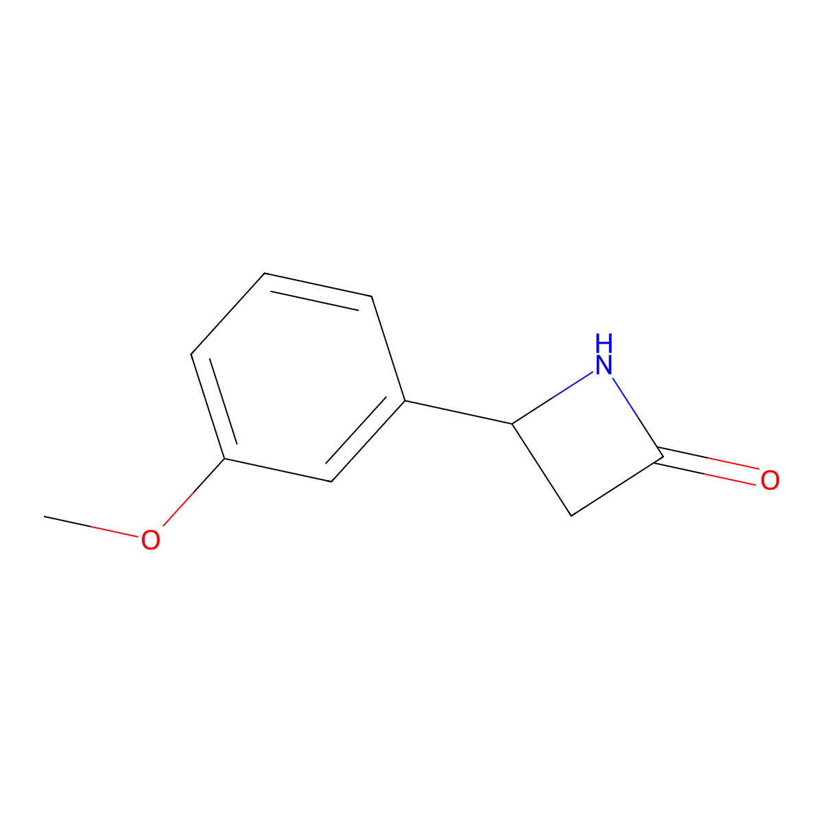 4-(3-Methoxyphenyl)azetidin-2-one molecular structure, CAS 83716-64-7