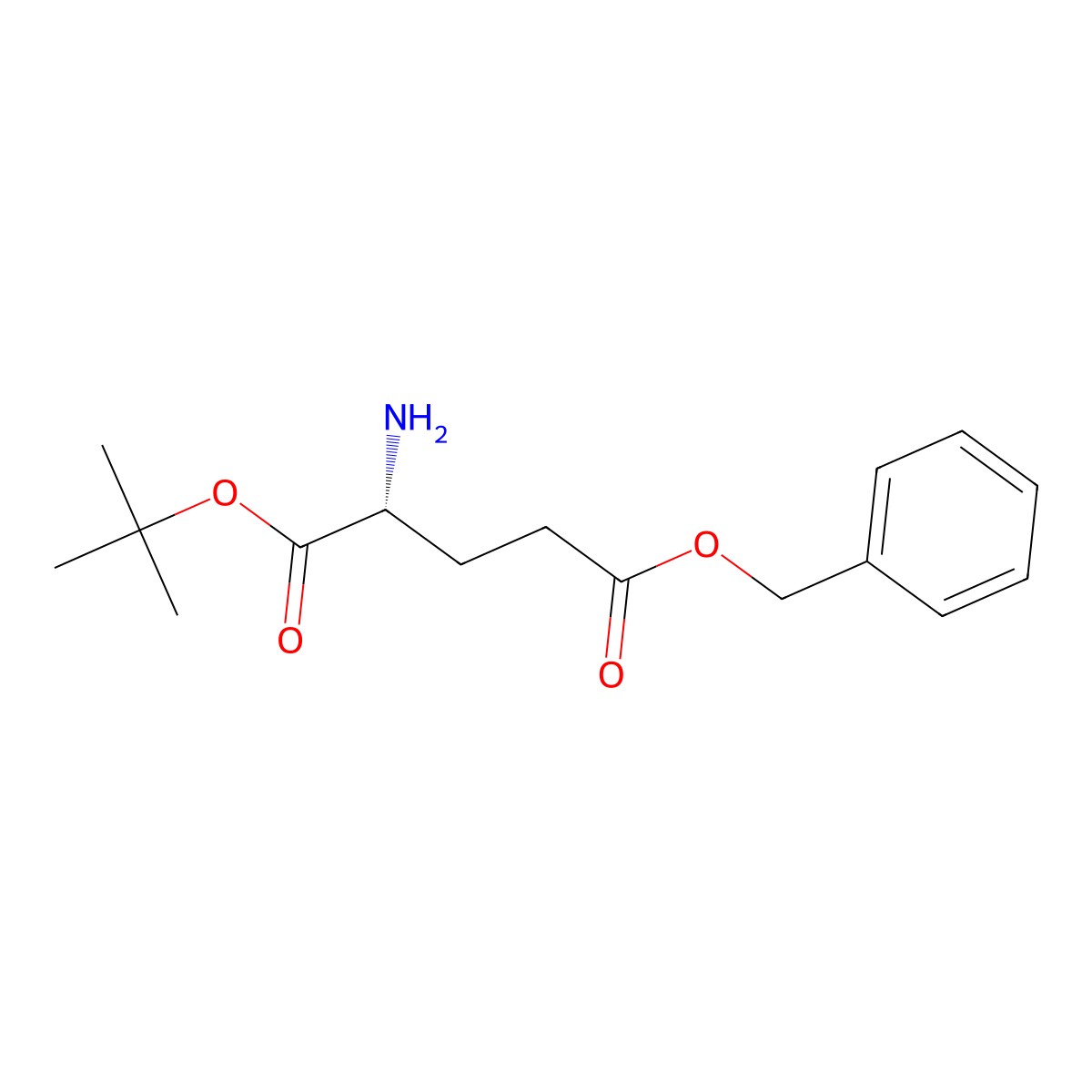 5-benzyl 1-tert-butyl (2R)-2-aminopentanedioate molecular structure, CAS 83718-99-4