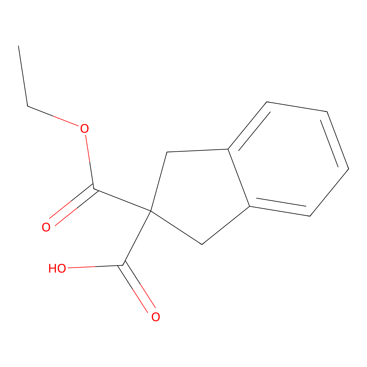 2-(Ethoxycarbonyl)indane-2-carboxylic acid molecular structure, CAS 83721-29-3