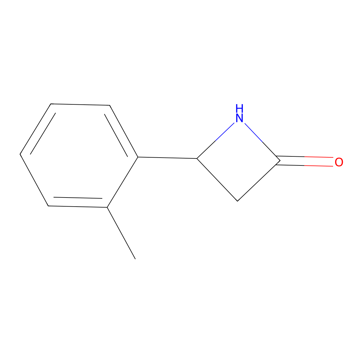 4-(2-Methylphenyl)-2-azetidinone molecular structure, CAS 83725-15-9