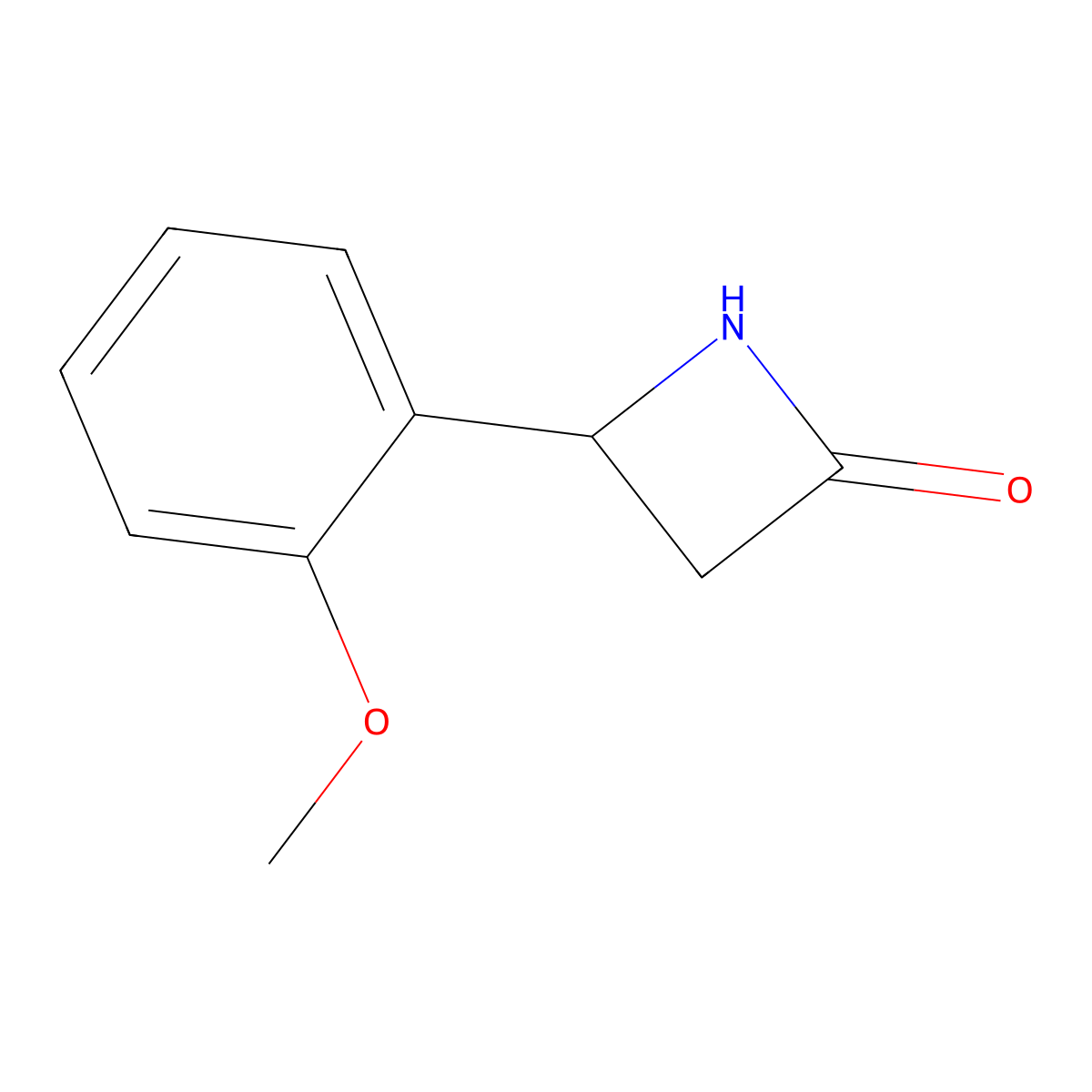 4-(2-Methoxyphenyl)-2-azetidinone molecular structure, CAS 83725-16-0