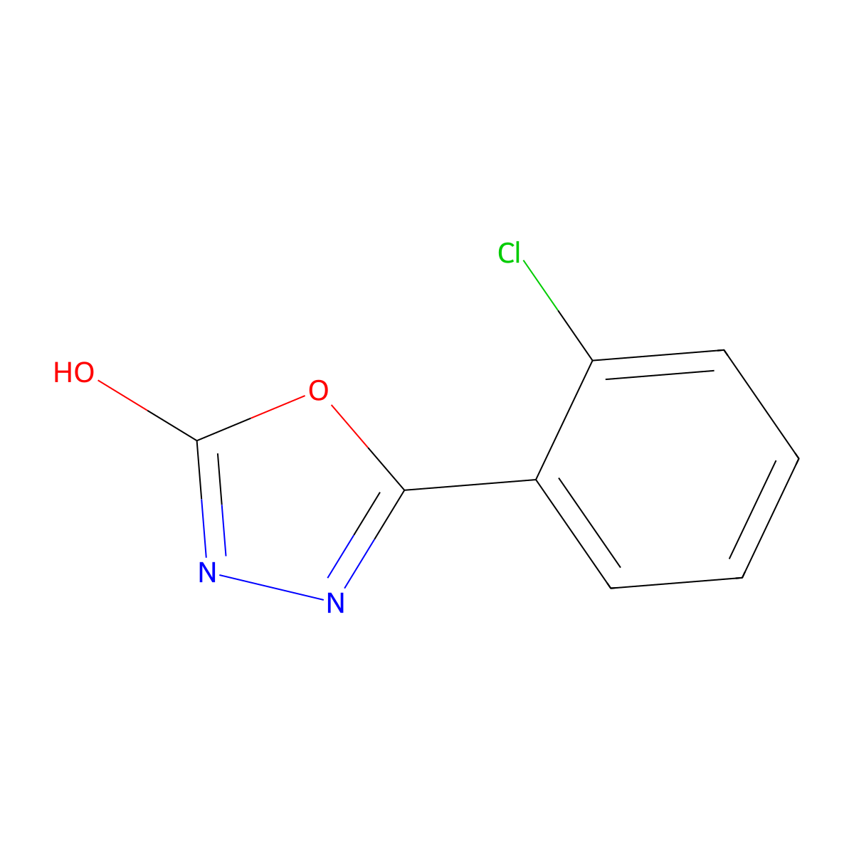 5-(2-Chlorophenyl)-1,3,4-oxadiazol-2(3H)-one molecular structure, CAS 83725-77-3