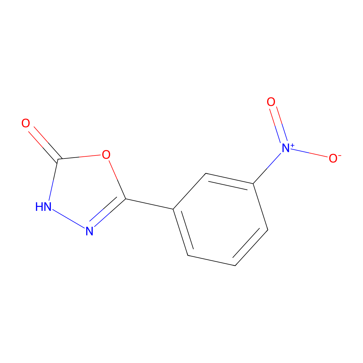 5-(3-Nitrophenyl)-3H-1,3,4-oxadiazol-2-one molecular structure, CAS 83725-80-8