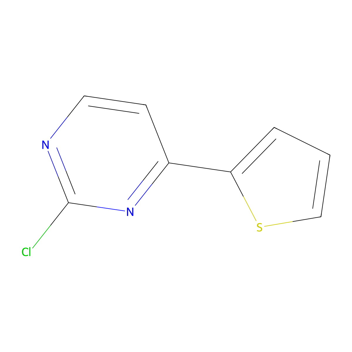 2-Chloro-4-(thiophen-2-yl)pyrimidine molecular structure, CAS 83726-75-4