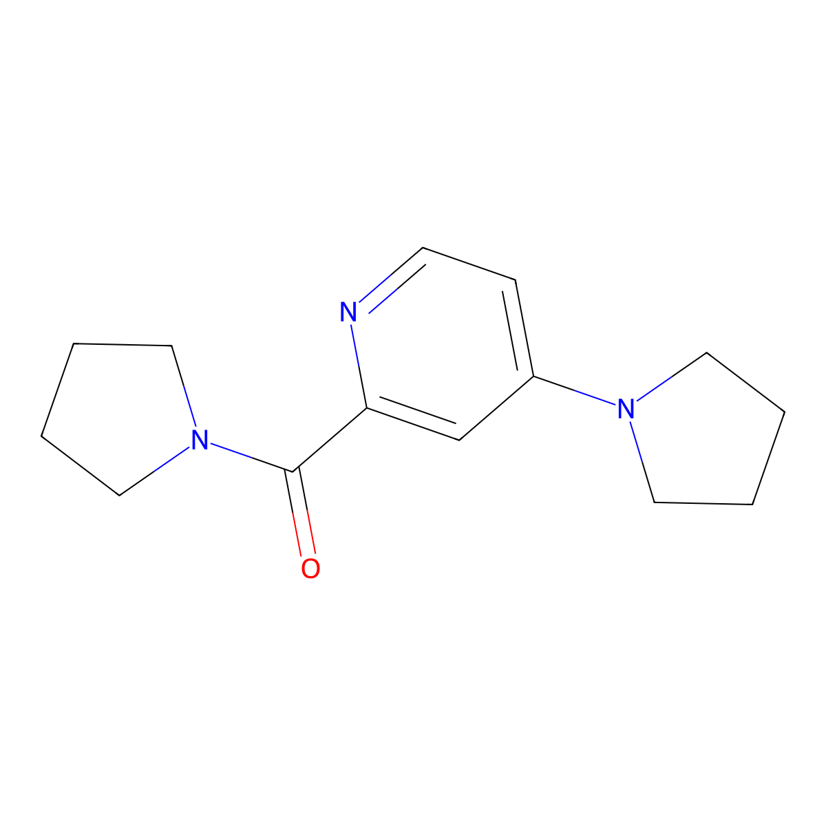 Pyrrolidin-1-yl-(4-pyrrolidin-1-ylpyridin-2-yl)methanone molecular structure, CAS 83728-54-5