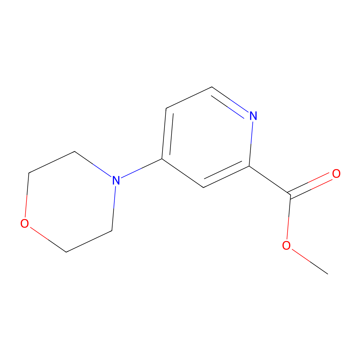 Methyl 4-(morpholin-4-YL)pyridine-2-carboxylate molecular structure, CAS 83728-67-0