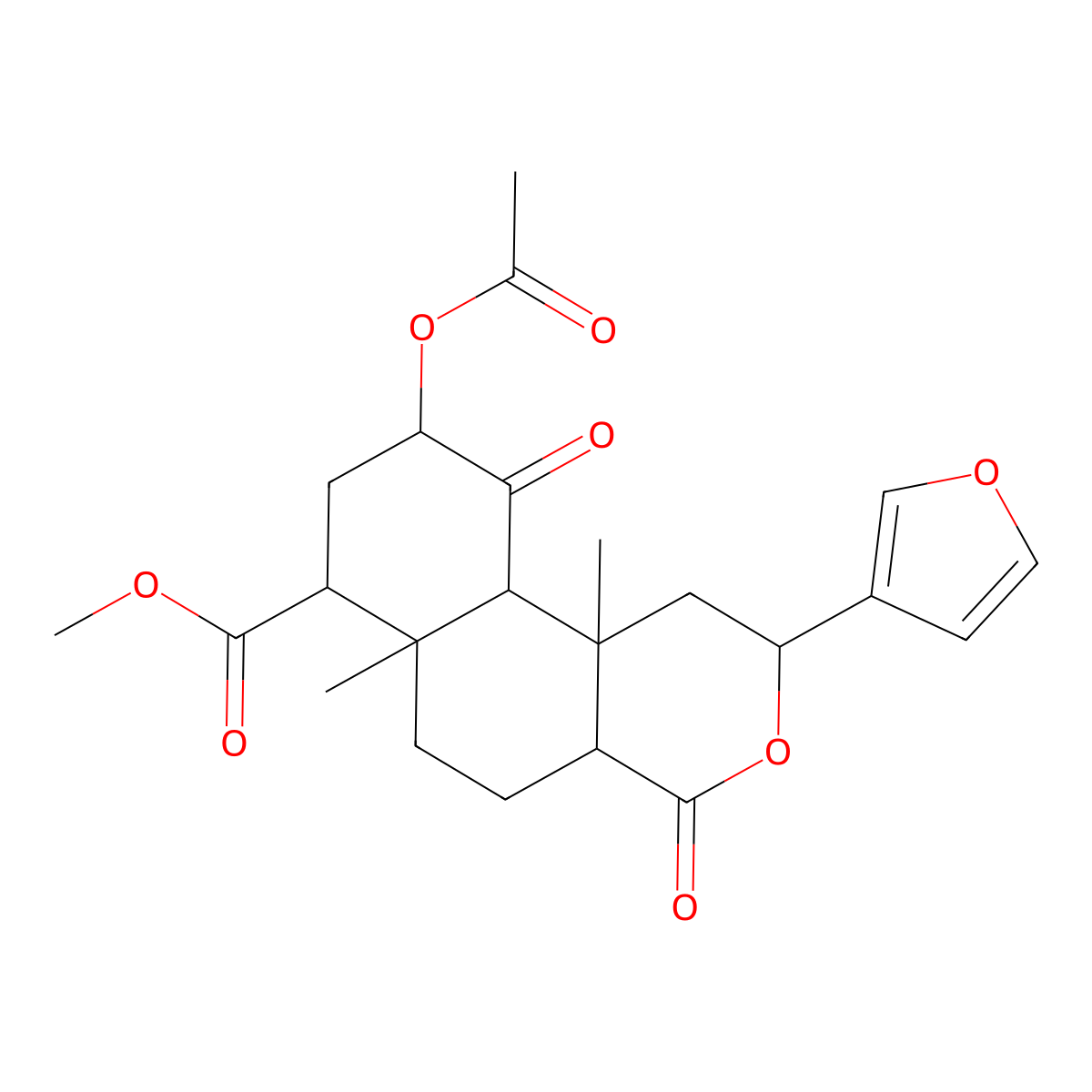 Salvinorin A molecular structure, CAS 83729-01-5